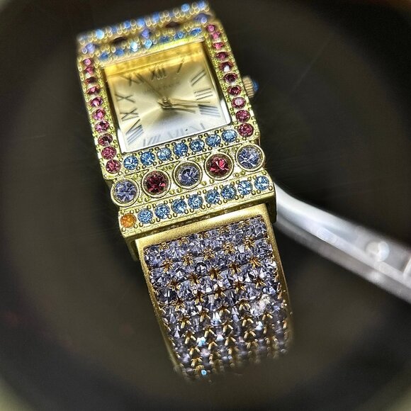 Heidi Daus Purple Stones Band Cuff Watch - Picture 5 of 9